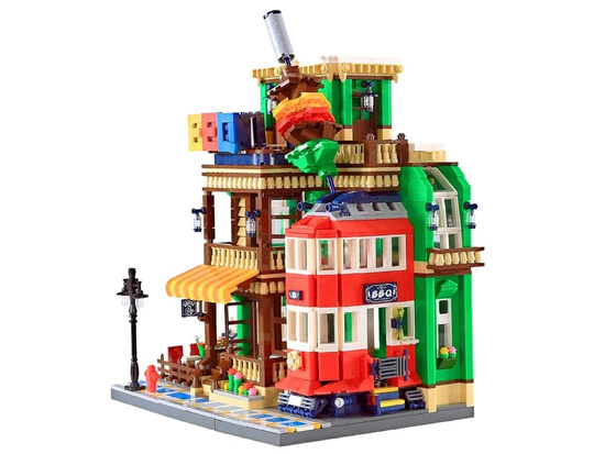 Blocks SERIES World-architecture style BBQ RESTAURANT Paris 1922ele ZA5749