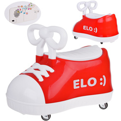 Red SNEAKER Elo :) - RIDE ON shoe Super-rotating + music SP0813