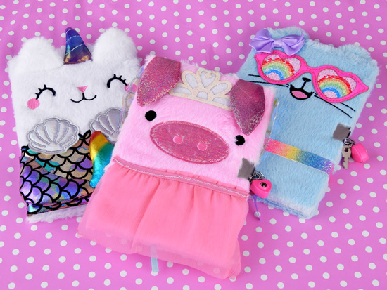 Secret diary notebook with a charming Cat Unicorn Mermaid ZA4821