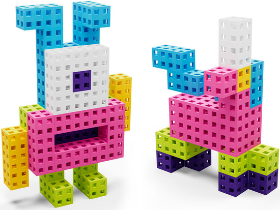 Colorful Cube Pink Meli Blocks 100 pieces ZA 5667
