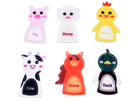 Felt manipulation book FARMA windows Velcro stickers ZA6025