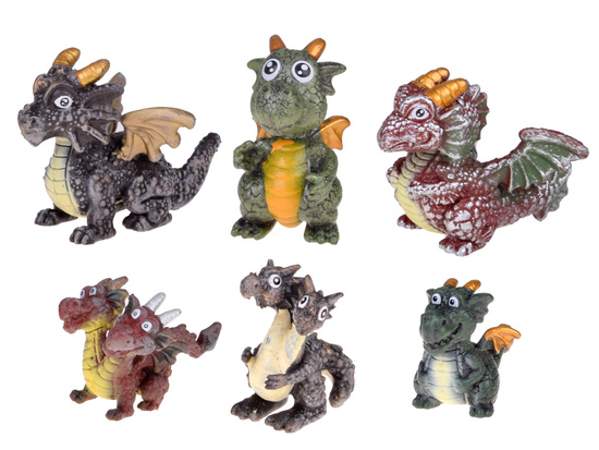 Fairy Tale Dragon Figurine Set 6 pcs – Magical Creatures ZA5883