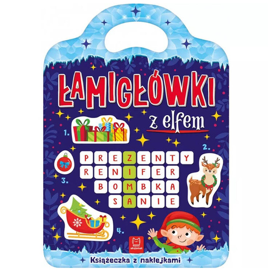 Aksjomat Łamigłówki z elfem. Książeczka z naklejkami KS0927
