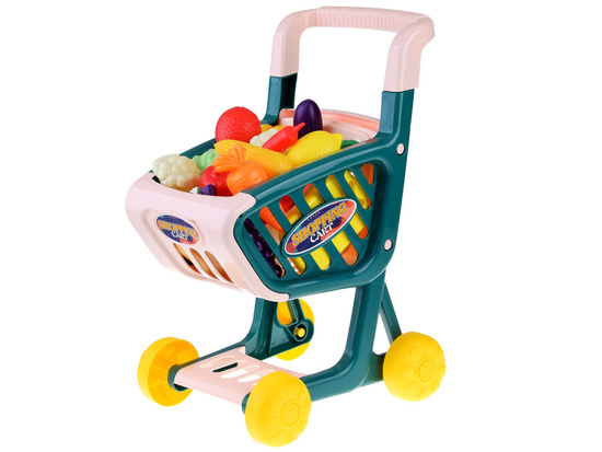 Shopping cart + vegetables, fruits, 32 items, fun in the store ZA4790