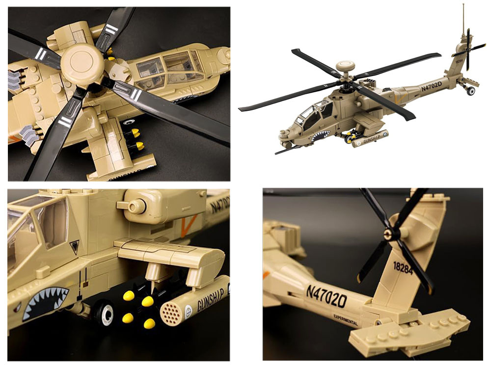 Klocki Techniczne Śmigłowiec Bojowy AH-64 Klocki Helikopter 259ele ZA5676 pol_pl_Klocki-Techniczne-Smiglowiec-Bojowy-AH-64-Klocki-Helikopter-259ele-ZA5676-22344_5