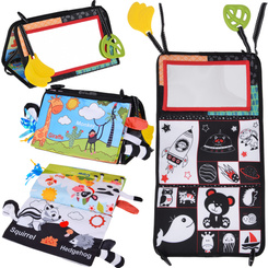Foldable sensory toy with mirror + contrast book ZA5829
