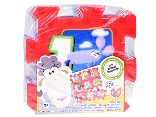 Foam puzzle ANIMALS and NUMBERS Baby mat 93x93cm ZA3147