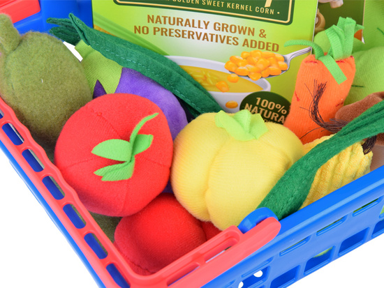 SOFT Set SHOPPING Basket Material Vegetables Groceries ZA5245