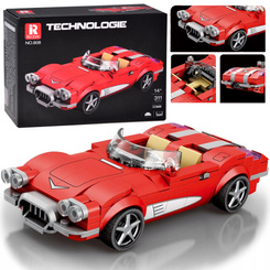 Technical blocks Retro car RED CABRIOLET from the 1950s 311-piece ZA5790