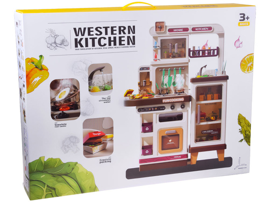 interactive brown kitchen for children + effects: light and sound pair ZA5766