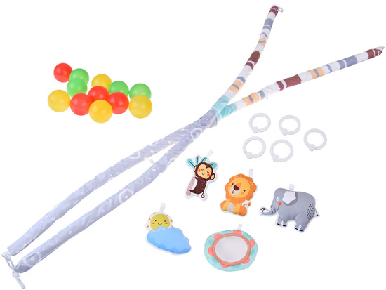 Educational Play Mat with Arch + Play Yard + Colorful Balls + Toys ZA5823