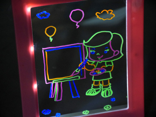 Illuminated blackboard + 3D glasses TA0092 pens