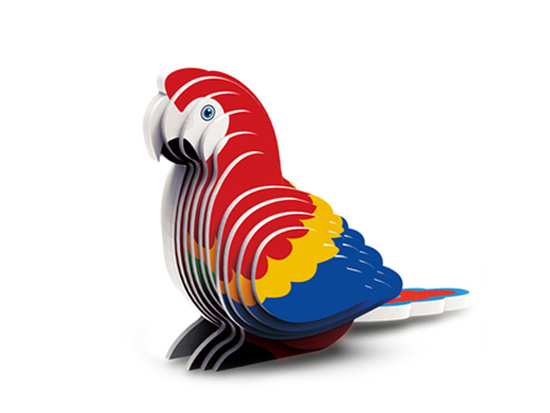 3D puzzle cardboard model colorful MACAW PARROT do it yourself DIY 24 pieces ZA5719