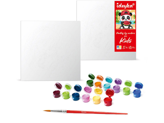 Painting by numbers for kids 25x25cm KHO1251 Summer Panda with watermelon AP0064