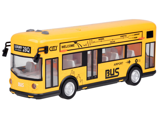 Żółty imprezowy autobus otwierane drzwi dźwięki światła muzyka ZA5222