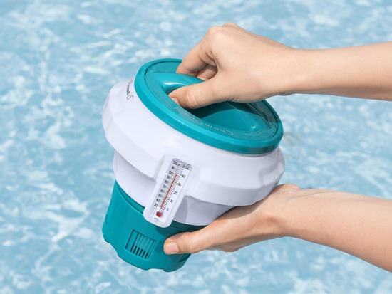 Bestway Chemical Dispenser with Built-in Thermometer Pool Float 58701