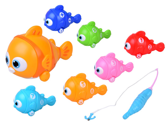 Interactive FISH FAMILY Set + fishing rod and magnet fishing ZA6016