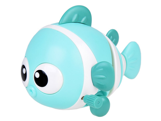 Colorful Wind-up Fish Riding Clownfish Moving Tail ZA5448