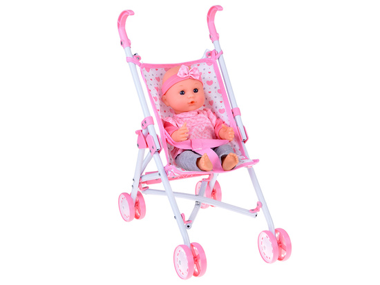 Deluxe Baby Doll Set with Stroller, Crib, Play Mat and Accessories – 17 pcs ZA5916