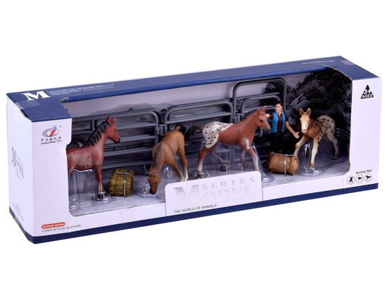 FARM ANIMALS SERIES Set of horses from the farm Figures + accessories ZA2993