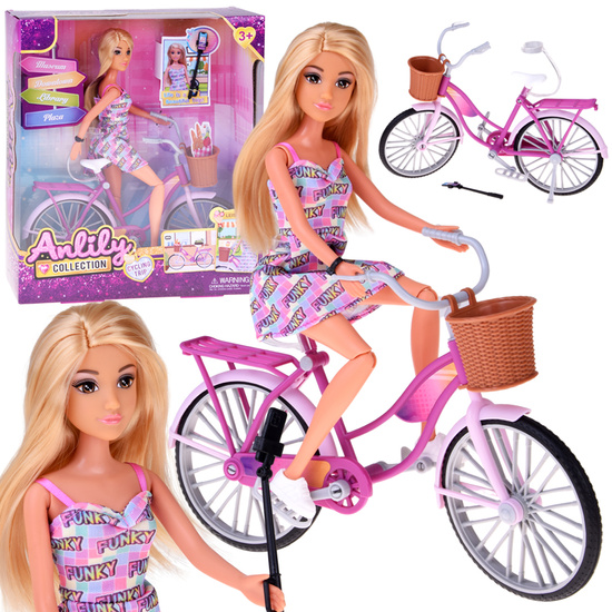 Anlily Tourist doll on a bike + phone and movable selfie stick ZA5698
