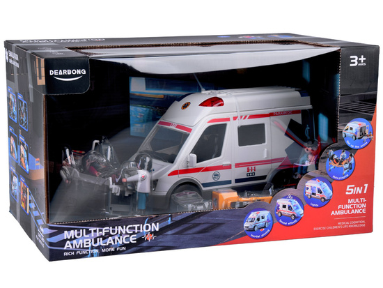 Interactive ambulance stretcher figures light sound ZA5456