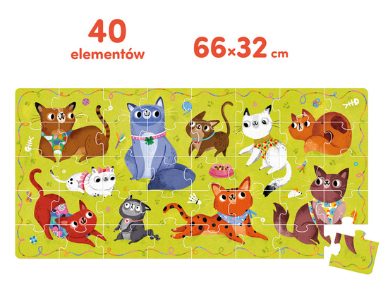 CzuCzu Puzzle Miau Kotki 40 el. ZA4598