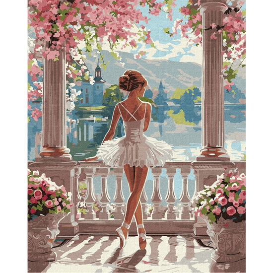 Painting by numbers on frame KHO8441 Wonderful ballerina 40x50 cm AP0117