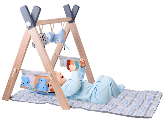 Wooden Baby Gym Educational Play Mat for Infants ZA5882
