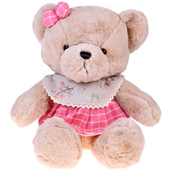 Teddy bear - beige Zuzia 58cm in pink VINTAGE dress ZA5923 C