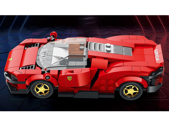 Technical blocks Futuristic car RED lifting doors 275 pieces ZA5794