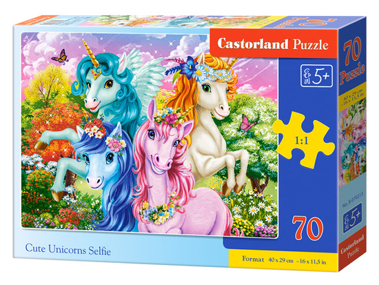 Puzzle 70-elementów Cute Unicorns Selfie B-070213