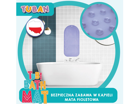 Tuban Anti-slip bath mat Tubi purple 70cm ZA5974