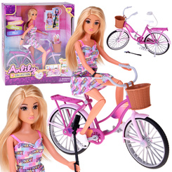 Anlily Tourist doll on a bike + phone and movable selfie stick ZA5698