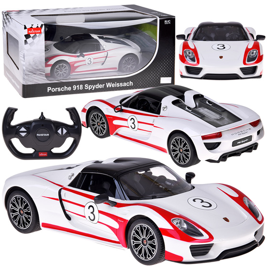 Rastar auto zdalnie sterowane Porsche 918 Spyder 1:14 pilot ośw RC0711 