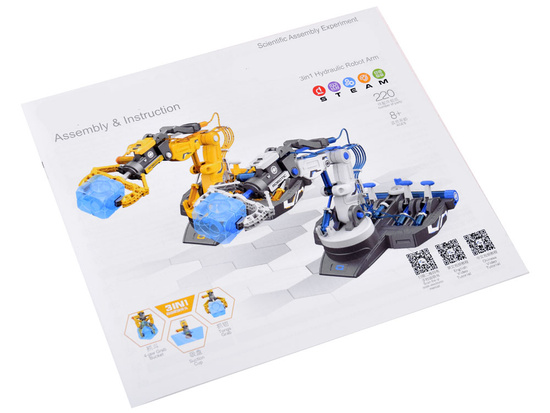 Educational kit - DIY ROBOT 3in1 Hydraulic arm 220 pcs ZA4199