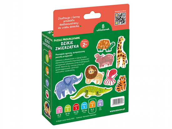 CzuCzu Progressive Puzzle Wild Animals 8 Puzzles 2+ ZA6095