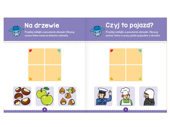 Aksjomat Zabawy malucha z osiołkiem książeczka z naklejkami KS0825