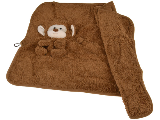 Soft blanket - cuddly 2in1 MONKEY in mocha mouse color ZA0724
