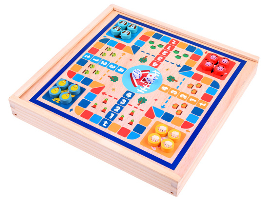 Board game 8 in 1 wooden set of games GR0494