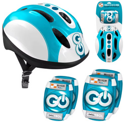 Adjustable Protective Set for Kids Helmet + Protectors BLUE SP0857