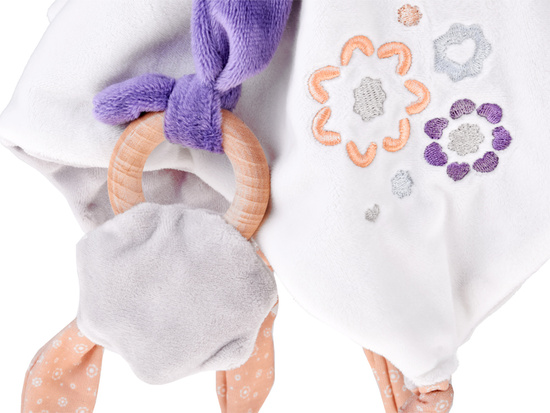 Soft Cuddle Toy TEDDY with Blanket and Teether – Baby Gift ZA5879