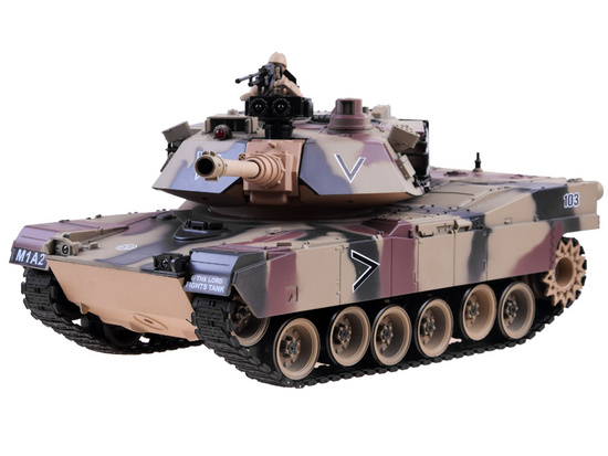 REALISTIC TANK US M1A2 SHOOT + remote RC0252MO