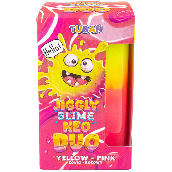 Tuban Jiggly Slime Neo Duo dwukolorowy 430g  żółto-różowy ZA5649