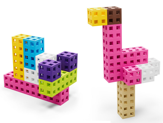 Colorful Cube Pink Meli Blocks 100 pieces ZA 5667