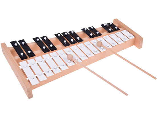 Wooden cymbals chromatic bells 27 tones + sticks IN0179