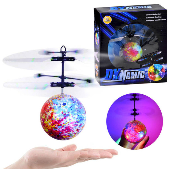 Flying glowing Disco ball controlled by hand ZA2530