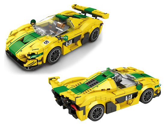 Technical blocks Sports car P1 GTR YELLOW-GREEN 368-pcs ZA5781