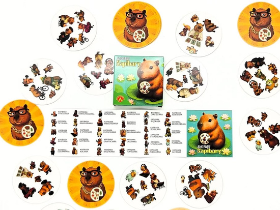 Alexander Card Game - But Pairs of Capybaras - Round Cards GR0791