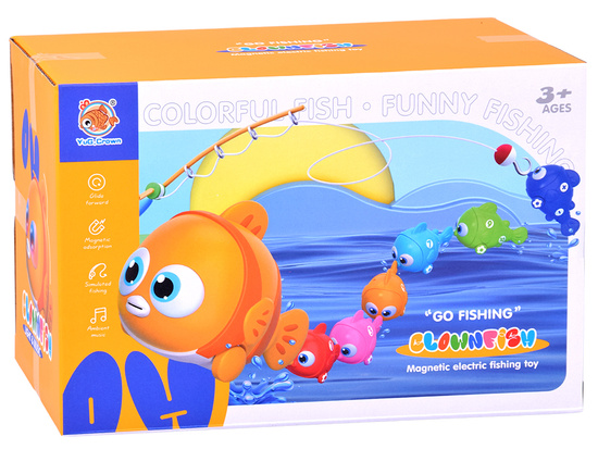Interactive FISH FAMILY Set + fishing rod and magnet fishing ZA6016